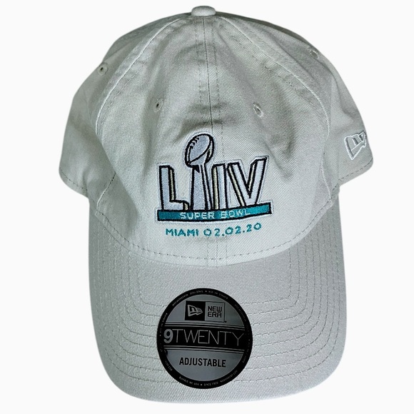 Super Bowl LIIV Miami 2020 Cap Hat Adjustable Adult Cotton Khaki Neutral NWT - Picture 16 of 16